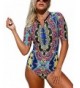 Womens Printed Sleeve Swimsuit Bikinis