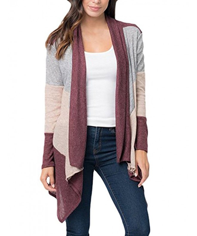 Tobrief Womens Varsity Cardigan Sweaters