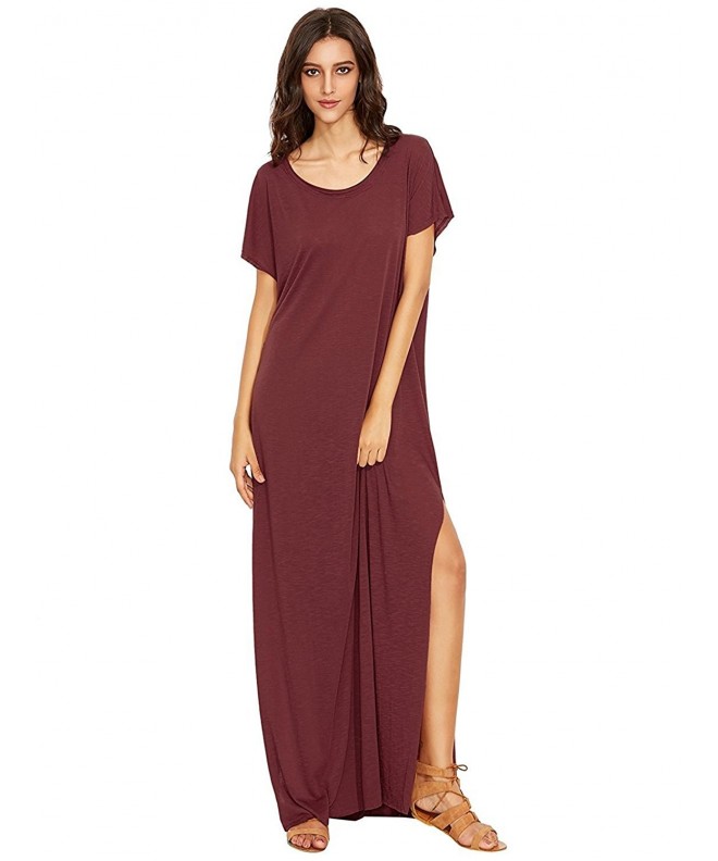 Milumia Womens Round Split Burgundy