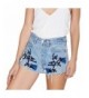 Tengo Womens Embroidered Flowers Shorts