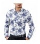 DAVID ANN Casual Floral Button Blue 9960