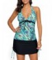 Sidefeel Printed Tankini Skirtini Swimsuit