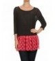 2LUV Womens Sleeve Contrast Colored