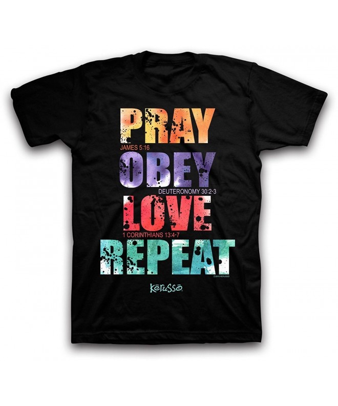 Pray Obey Love repeat Black