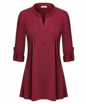 Ninedaily Sleeve Roll Up Button Pleated