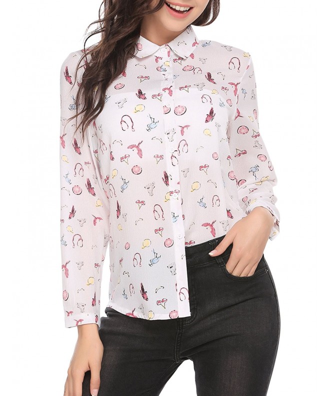 ThinIce Sleeve Chiffon Button Blouse