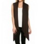 Womens Solid Sleeveless Asymetric Cardigan