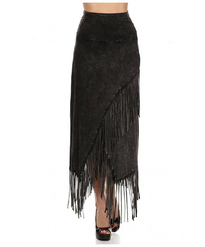 Party Fringe Skirt Mineral Washed