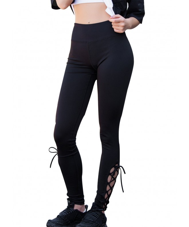 IHAYNER Cutout Jogger Workout Legging L Black