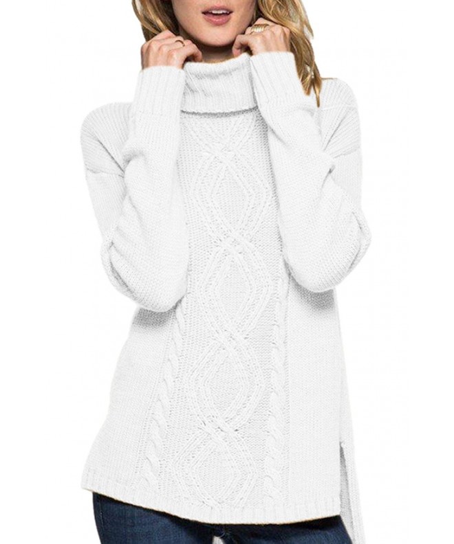 Lacostew Womens Turtle Ribbed Sweater