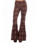 Paisley Palazzo Hippie Fold Over Burgunday