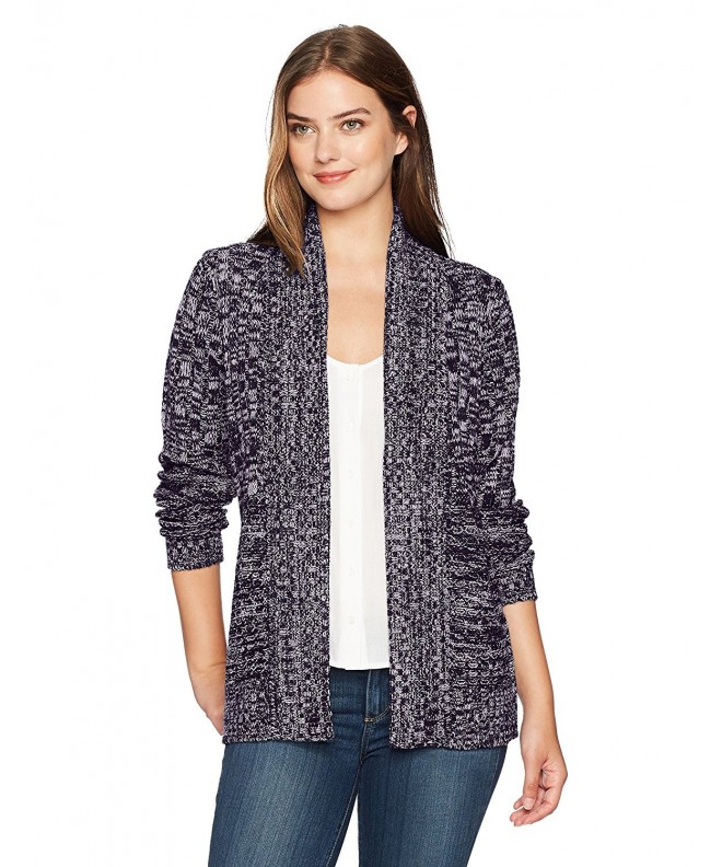 Jason Maxwell Mix Stich Cardigan Blackberry