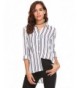 Zeagoo Womens Sleeve Striped Blouses