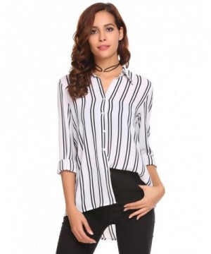 Zeagoo Womens Sleeve Striped Blouses