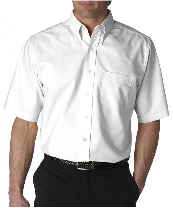 Men's Classic Wrinkle-Free Short-Sleeve Oxford 8972 - White - CN1123PKZED