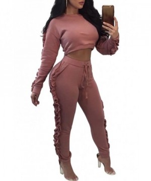 Women Casual Ruffle Tracksuit Sleeve