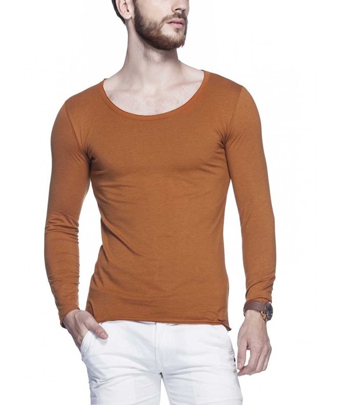 Tinted Solid Henley Sleeve T Shirt