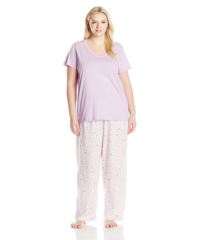 HUE Womens Plus Pajama Lavendula