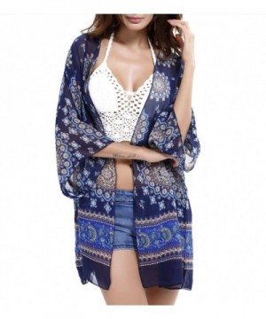 Myosotis510 Womens Sleeve Chiffon Cardigan