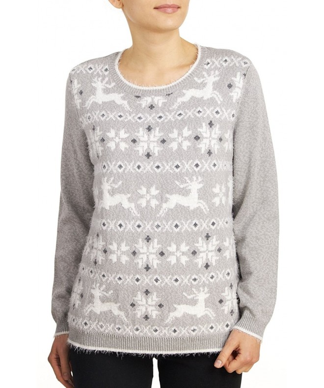 Alfred Dunner Reindeer Fairisle Sweater