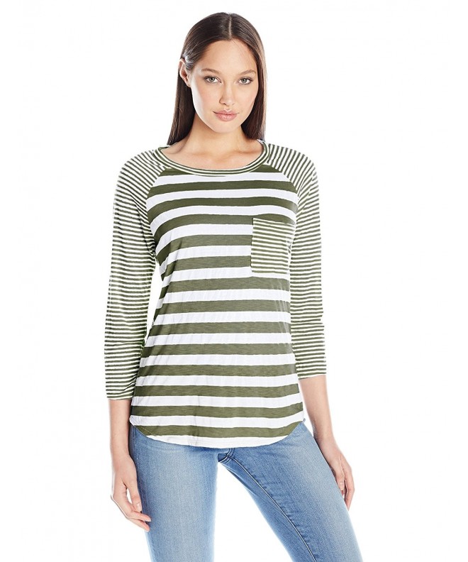 Michael Stars Womens Stripe Raglan