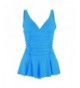 COSPOT Blue Plunge Skirted Swimsuit