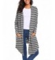 Zeagoo Womens Sleeve Striped Cardigan