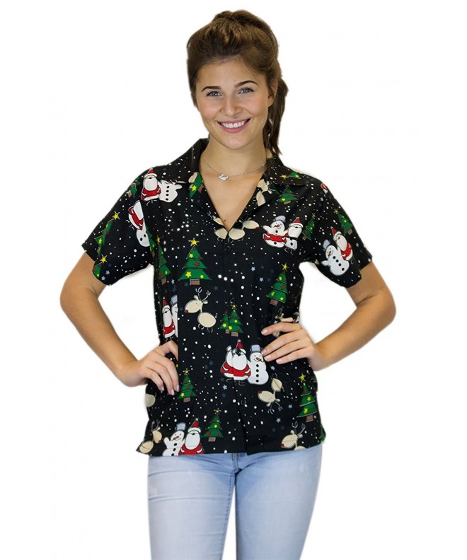 King Kameha Hawaiian Blouse Christmas