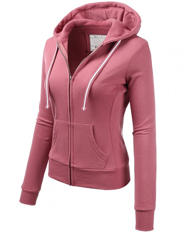 Womens Active Slim Fit Long Sleeve Zip Up Hoodie Jacket - CJ180A3DUTM