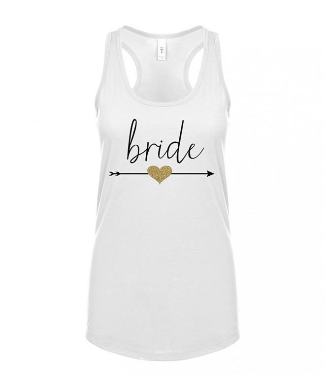 Glitter Heart Bride Arrow Tank