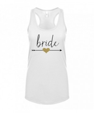 Glitter Heart Bride Arrow Tank