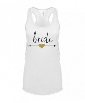 Glitter Heart Bride Arrow Tank