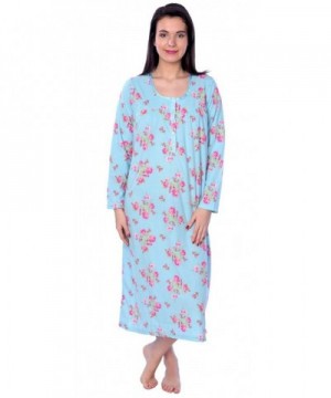 Womens fleece Floral Sleeve Nightgown