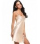 Ekouaer Chemise Nightgown Sleepwear Apricot