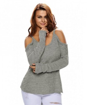 Choies Womens Shoulder Knitted Sweater