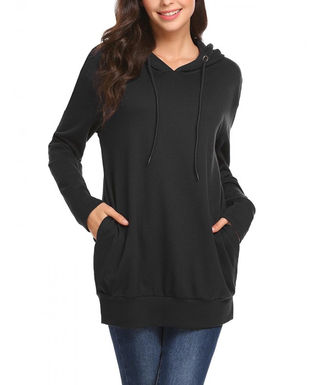 Women Casual Long Sleeve Hoodie Pullover Sweatshirt Tunic Tops w/Pocket ...