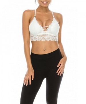 Kanji Floral Embroidered Bralette 1076_White