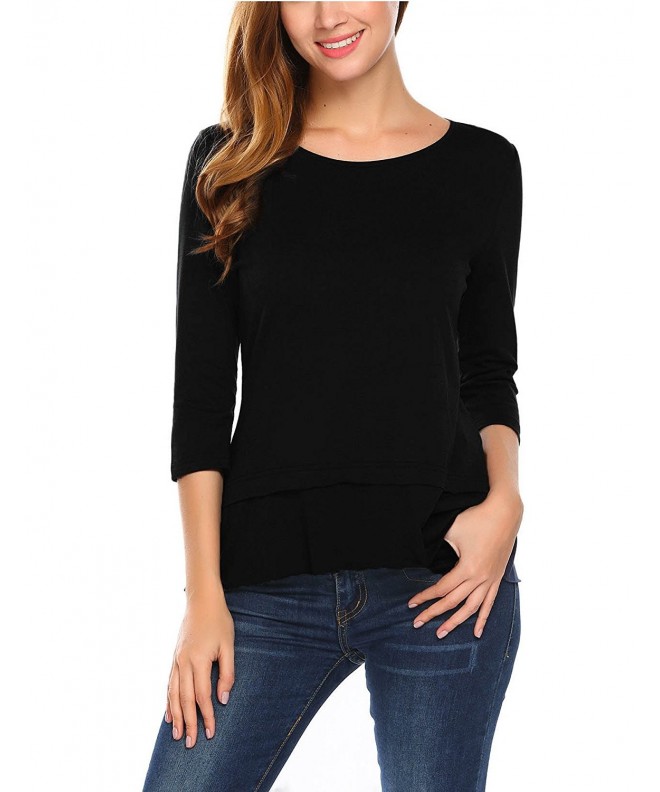 Mofavor Womens Casual Sleeve Layered