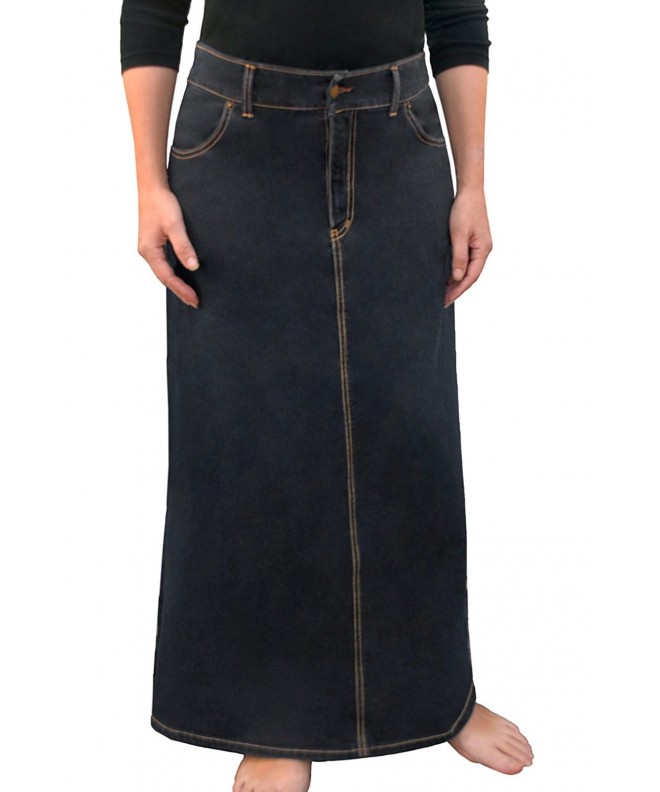 Womens Modest Line Denim Stonewash