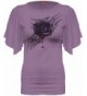 Spiral Womens Black Sleeve Purple