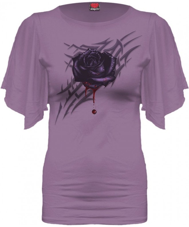 Spiral Womens Black Sleeve Purple