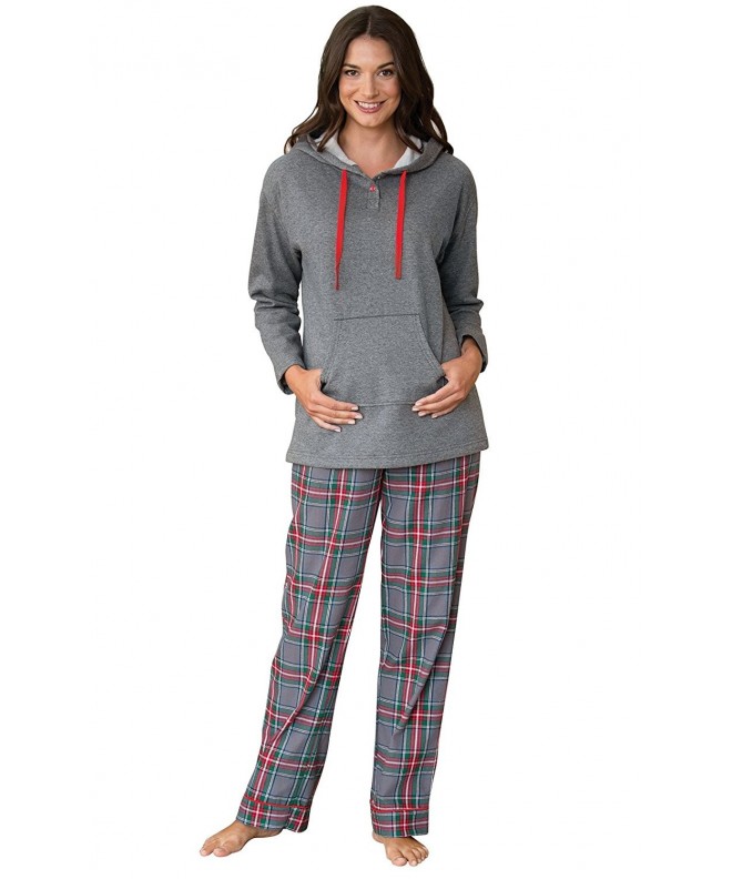 PajamaGram Hooded Fleece Flannel Pajamas