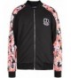 Plusart Floral Casual Varsity Jacket