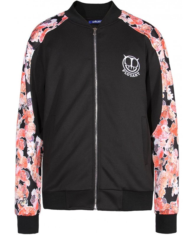 Plusart Floral Casual Varsity Jacket