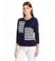 Alfred Dunner Womens Stripe Sweater