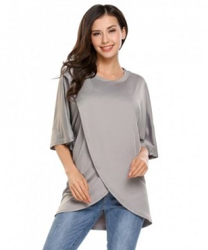 Beyove Crossover Sleeve Irregular Blouse