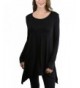 ToBeInStyle Womens Round Shark Bite Tunic