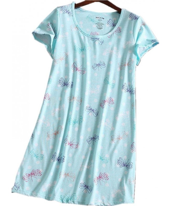 Amoy madrola Nightgown XTSY109 Blue Butterfly L