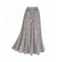 Womens Embroidered Broom Peasant Skirt