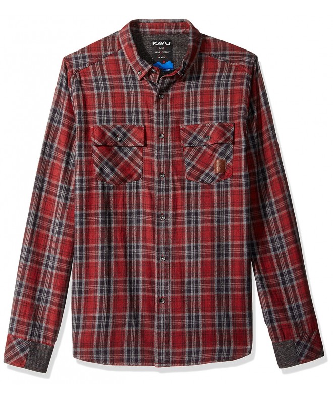 KAVU Buffaroni Mens Shirt Burgundy